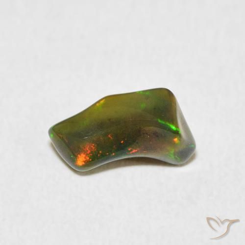 1.28 ct Multicolor Opal Stone, Natural Opal in Fancy Cabochon Shape for Sale