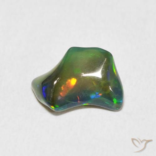 1.66 ct Multicolor Opal Gemstone, Opal Gem in Fancy Cabochon Shape for Sale.