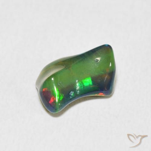 1.66 ct Multicolor Opal Stone, Natural Opal in Fancy Cabochon Shape for Sale