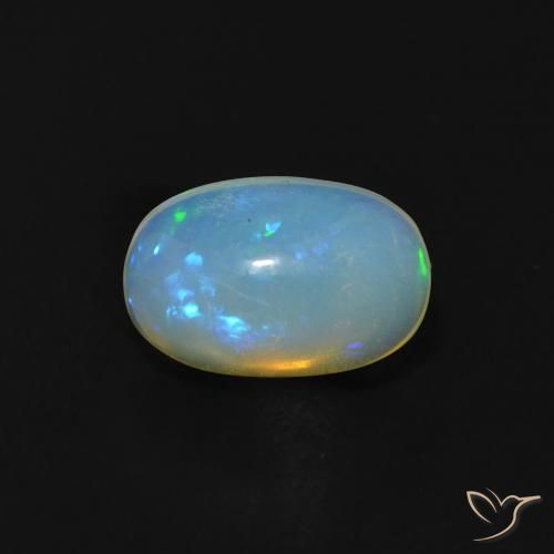 1.00ct Natural Multicolor Opal, Oval, Transparent