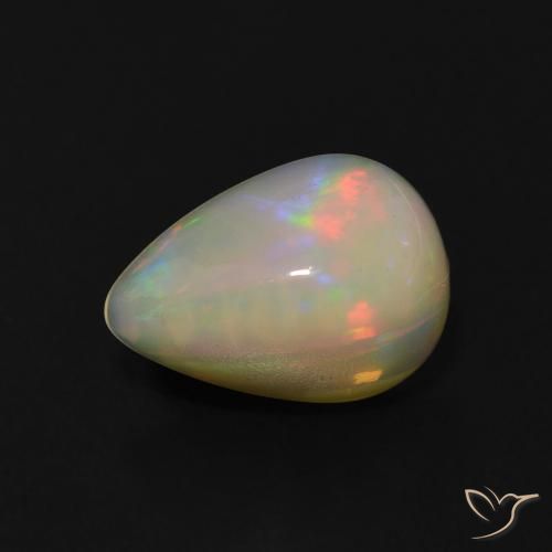 1.20 ct Multicolor Opal Stone, Natural Opal in Pear Cabochon Shape for Sale