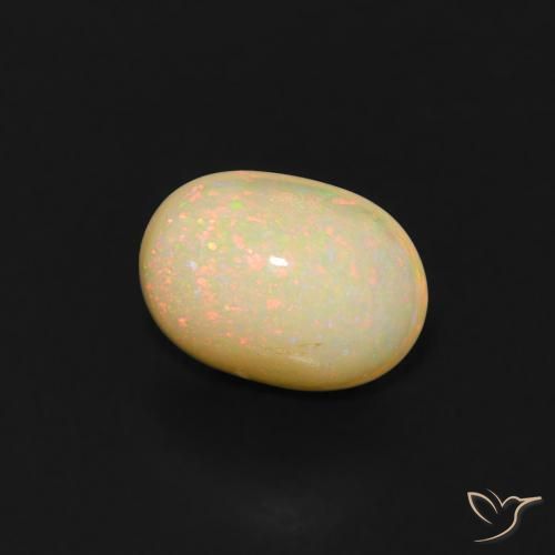 0.52 ct Multicolor Opal Stone, Natural Opal in Oval Cabochon Shape for Sale