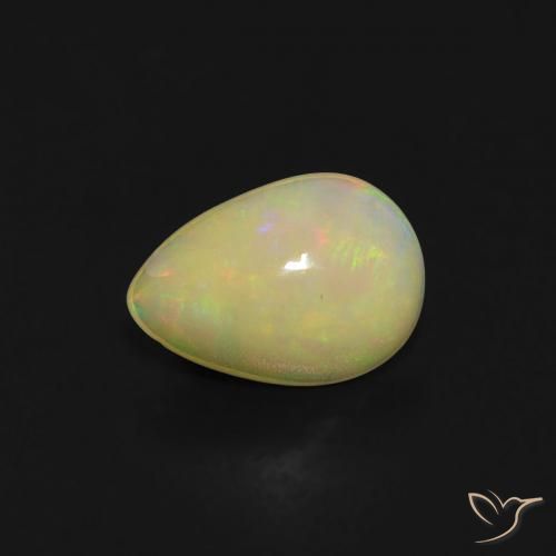 0.42ct Natural Multicolor Opal, Pear Shape, Transparent