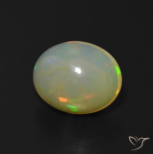 1.71 ct Multicolor Opal Stone, Natural Opal in Oval Cabochon Shape for Sale