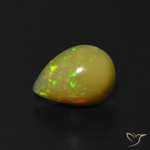 0.68ct Natural Multicolor Opal, Pear Shape, Transparent