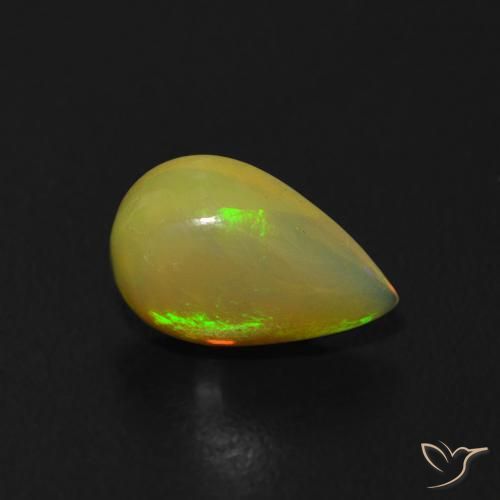 0.53 ct Multicolor Opal Stone, Natural Opal in Pear Cabochon Shape for Sale