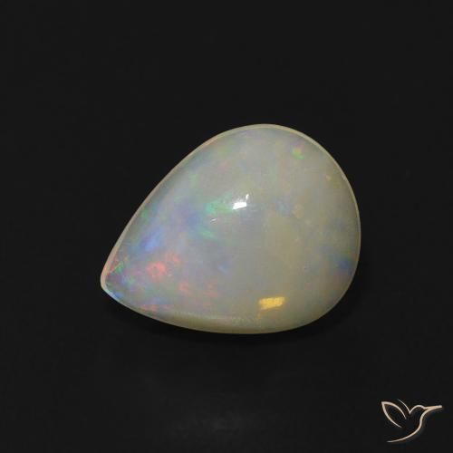 1.02 ct Multicolor Opal Stone, Natural Opal in Pear Cabochon Shape for Sale