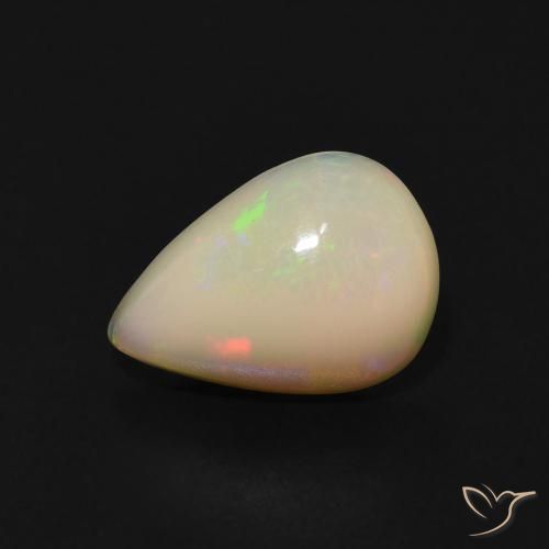1.07ct Natural Multicolor Opal, Pear Shape, Transparent