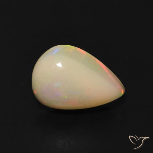 1.07 ct Multicolor Opal Stone, Natural Opal in Pear Cabochon Shape for Sale