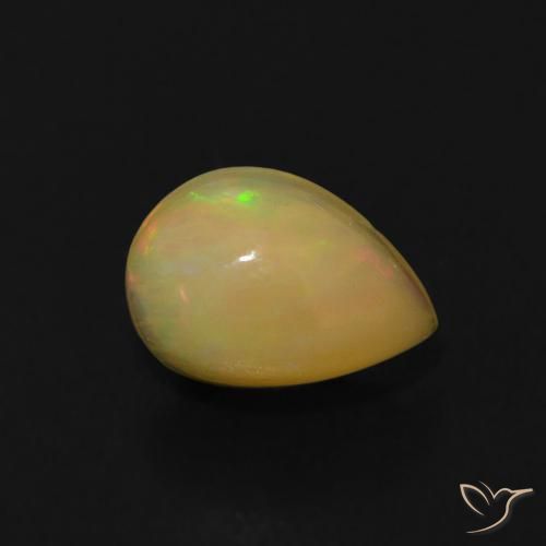 0.58ct Natural Multicolor Opal, Pear Shape, Transparent