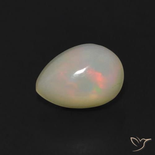 0.61ct Natural Multicolor Opal, Pear Shape, Transparent