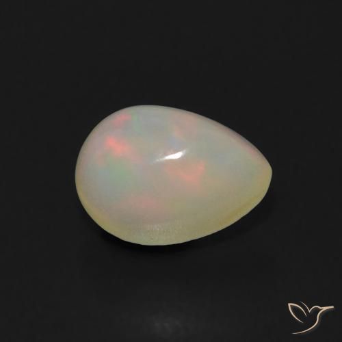 0.61 ct Multicolor Opal Stone, Natural Opal in Pear Cabochon Shape for Sale