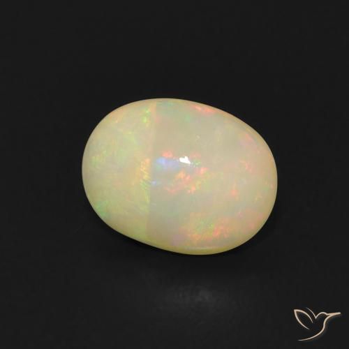 0.78 ct Multicolor Opal Stone, Natural Opal in Oval Cabochon Shape for Sale
