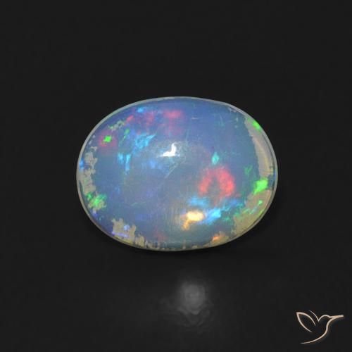 0.55ct Natural Multicolor Opal, Oval, Transparent