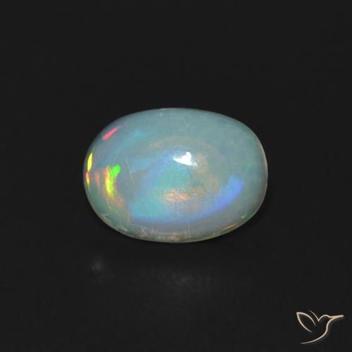 0.35ct Natural Multicolor Opal, Oval, Transparent