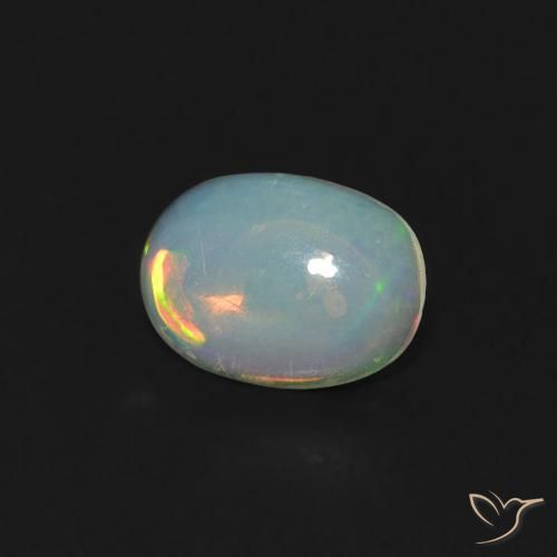 0.35 ct Multicolor Opal Stone, Natural Opal in Oval Cabochon Shape for Sale
