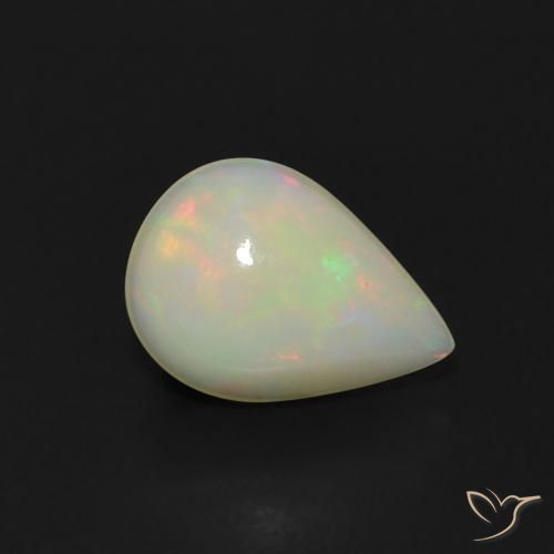 1.06ct Natural Multicolor Opal, Pear Shape, Transparent
