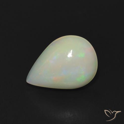 1.06 ct Multicolor Opal Stone, Natural Opal in Pear Cabochon Shape for Sale