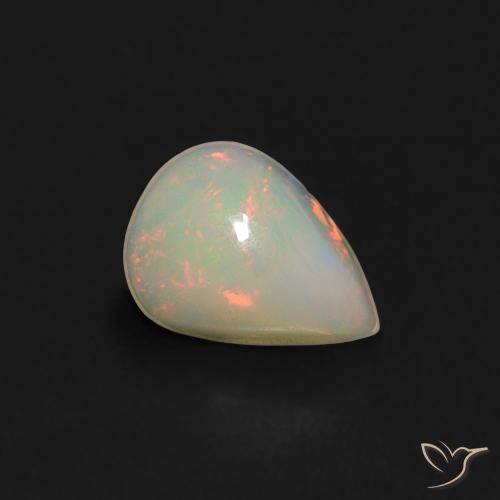 0.36ct Natural Multicolor Opal, Pear Shape, Transparent