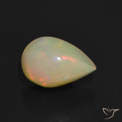 1.36 ct Multicolor Opal Stone, Natural Opal in Pear Cabochon Shape for Sale