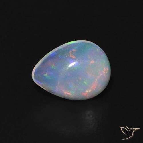 0.50ct Natural Multicolor Opal, Pear Shape, Transparent