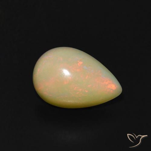 0.74 ct Multicolor Opal Stone, Natural Opal in Pear Cabochon Shape for Sale