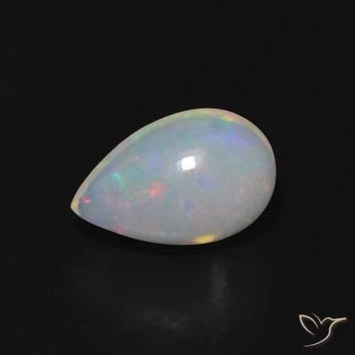 0.59ct Natural Multicolor Opal, Pear Shape, Transparent, Photo A