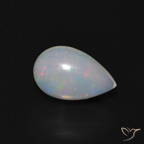 0.59 ct Multicolor Opal Stone, Natural Opal in Pear Cabochon Shape for Sale