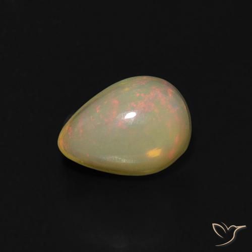 0.69ct Natural Multicolor Opal, Pear Shape, Transparent, Photo A