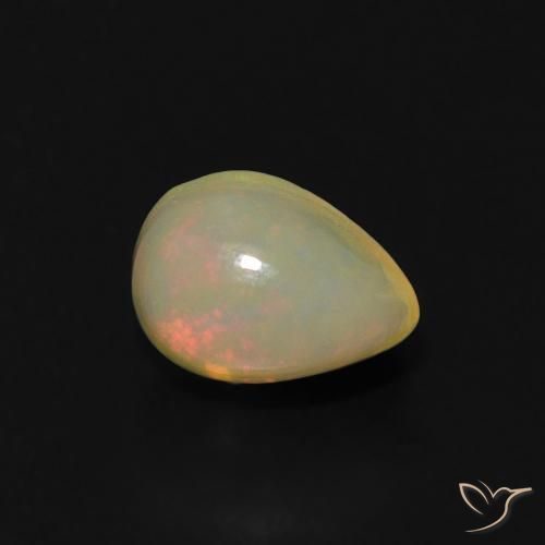 0.69 ct Multicolor Opal Stone, Natural Opal in Pear Cabochon Shape for Sale