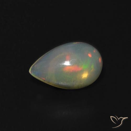 0.52ct Natural Multicolor Opal, Pear Shape, Transparent