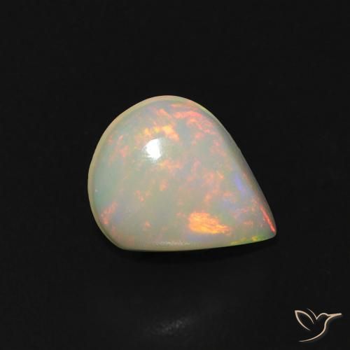 0.67ct Natural Multicolor Opal, Pear Shape, Transparent