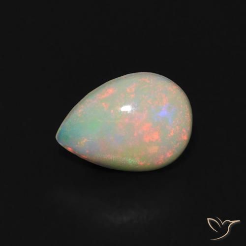 0.45ct Natural Multicolor Opal, Pear Shape, Transparent
