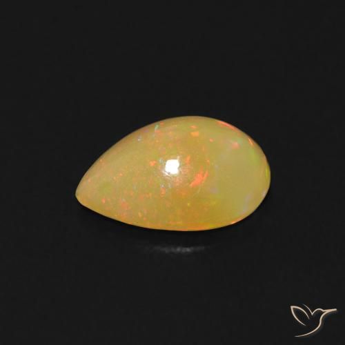 0.68 ct Multicolor Opal Stone, Natural Opal in Pear Cabochon Shape for Sale