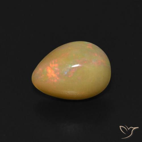 0.48ct Natural Multicolor Opal, Pear Shape, Transparent