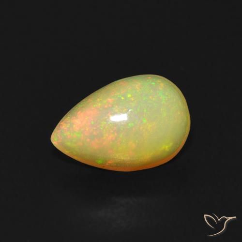 0.55ct Natural Multicolor Opal, Pear Shape, Transparent, Photo A