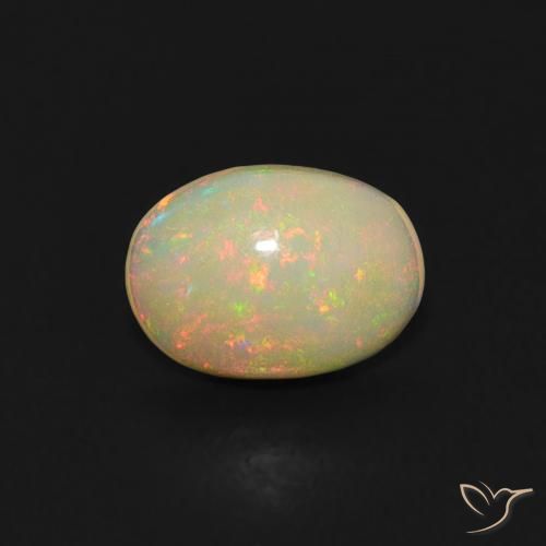 0.44ct Natural Multicolor Opal, Oval, Transparent
