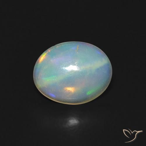 0.32ct Natural Multicolor Opal, Oval, Transparent