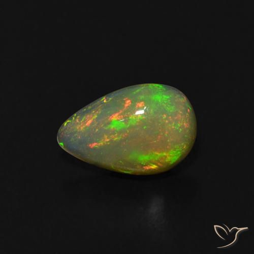 0.46ct Natural Multicolor Opal, Pear Shape, Transparent
