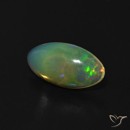 0.80 ct Multicolor Opal Stone, Natural Opal in Marquise Cabochon Shape for Sale