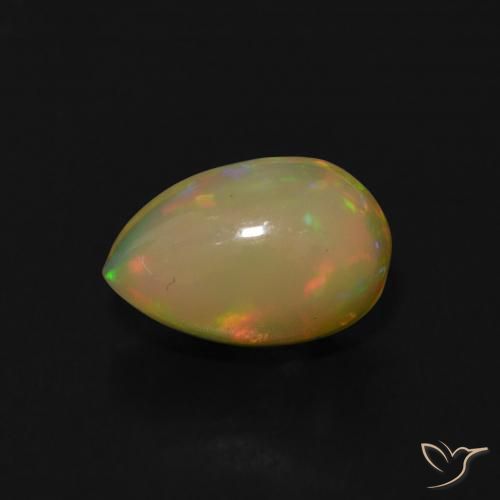 1.12ct Natural Multicolor Opal, Pear Shape, Transparent