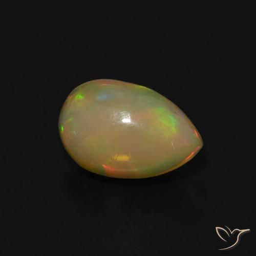 1.12 ct Multicolor Opal Stone, Natural Opal in Pear Cabochon Shape for Sale