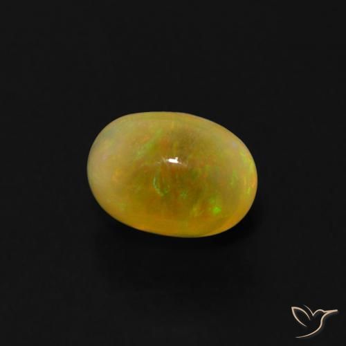 0.49 ct Multicolor Opal Stone, Natural Opal in Oval Cabochon Shape for Sale
