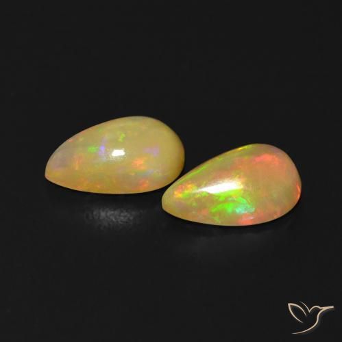 Opal Gemstones in 8 x 5.2 mm Size for Sale, Opal Stones in Multicolor Color