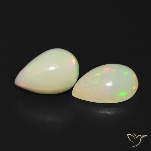 1.59 ctw Multicolor Opal Stones, Natural Opal in Pear Cabochon Shape for Sale