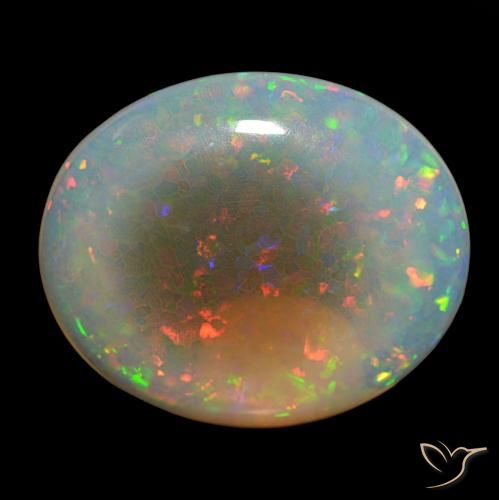86.87 ct Multicolor Opal Gemstone, Opal Gem in Oval Cabochon Shape for Sale.