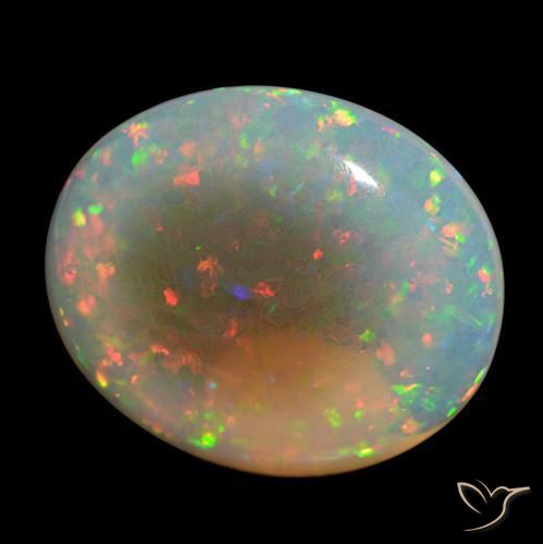 86.87 ct Multicolor Opal Stone, Natural Opal in Oval Cabochon Shape for Sale