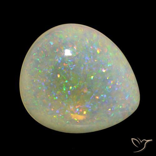 25.86 ct Multicolor Opal Stone, Natural Opal in Pear Cabochon Shape for Sale