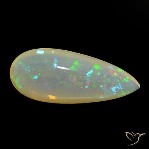 12.00 ct Multicolor Opal Stone, Natural Opal in Pear Cabochon Shape for Sale