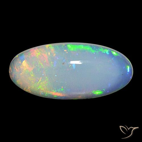 19.35 ct Multicolor Opal Gemstone, Opal Gem in Oval Cabochon Shape for Sale.